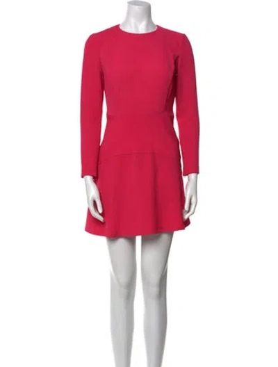 Pre-owned Sandro Crew Neck Mini Dress In Pink
