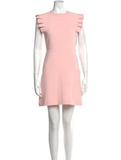 Pre-owned Sandro Crew Neck Mini Dress In Pink