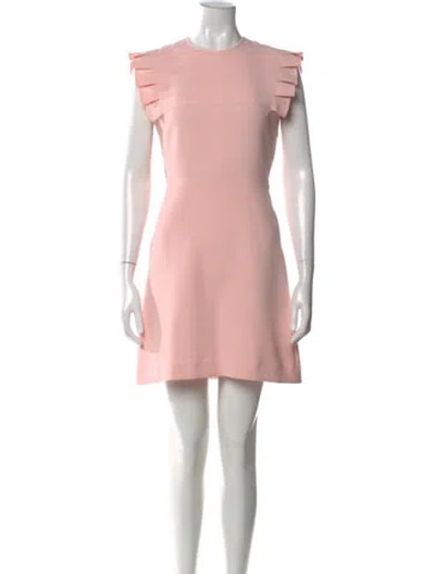 Pre-owned Sandro Crew Neck Mini Dress In Pink