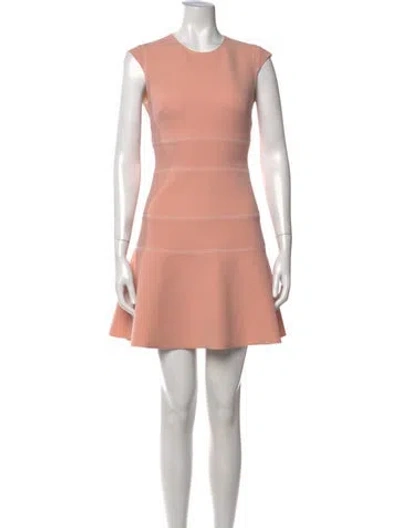 Pre-owned Sandro Crew Neck Mini Dress In Pink