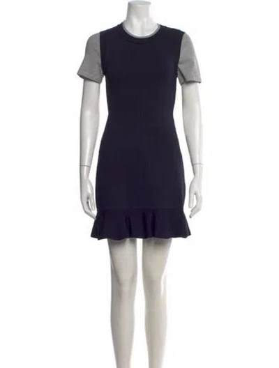 Pre-owned Sandro Crew Neck Mini Dress W/ Tags
