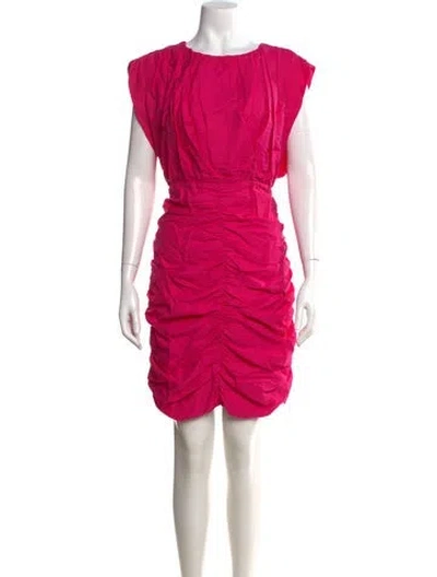 Pre-owned Sandro Crew Neck Mini Dress W/ Tags In Pink