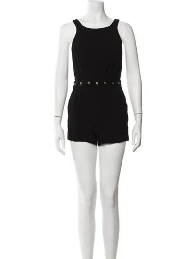 Pre-owned Sandro Crew Neck Romper In Black