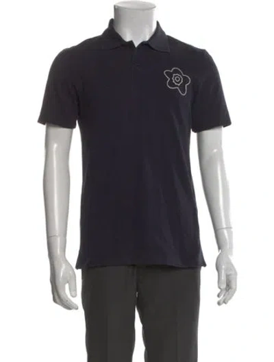 Pre-owned Sandro Crew Neck Short Sleeve Polo Shirt In Black