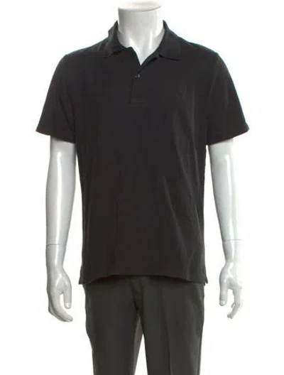 Pre-owned Sandro Crew Neck Short Sleeve Polo Shirt In Black
