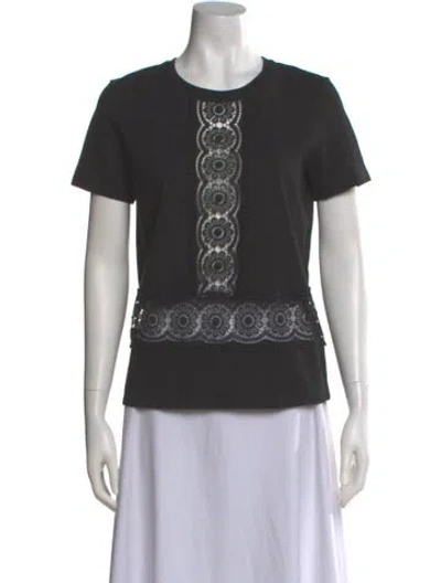 Pre-owned Sandro Crew Neck Short Sleeve Top In Gray