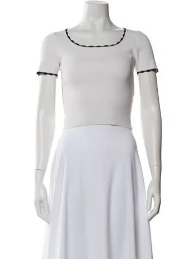 Pre-owned Sandro Crew Neck Short Sleeve Top In Neutral