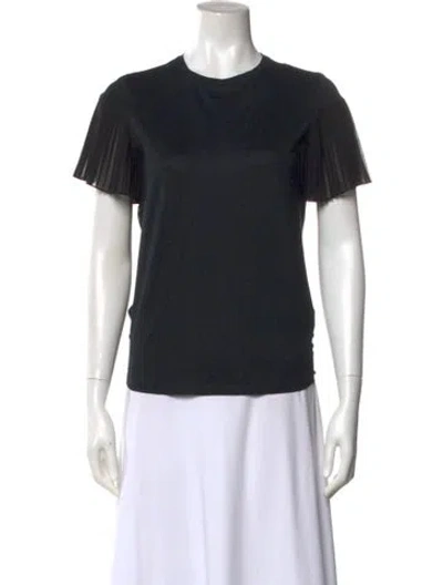 Pre-owned Sandro Crew Neck Short Sleeve T-shirt In Black