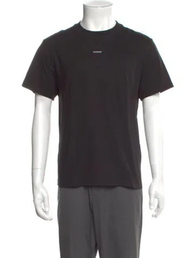Pre-owned Sandro Crew Neck Short Sleeve T-shirt In Black
