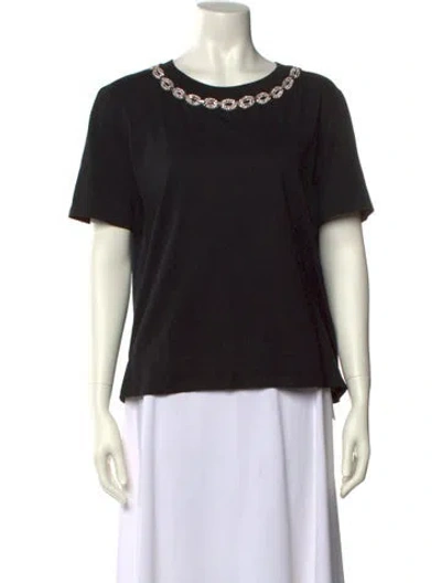 Pre-owned Sandro Crew Neck Short Sleeve T-shirt In Black