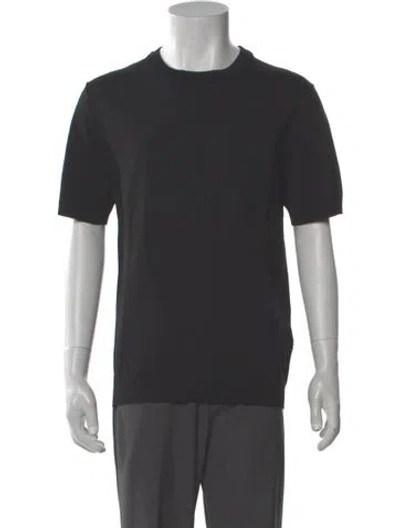 Pre-owned Sandro Crew Neck Short Sleeve T-shirt In Black