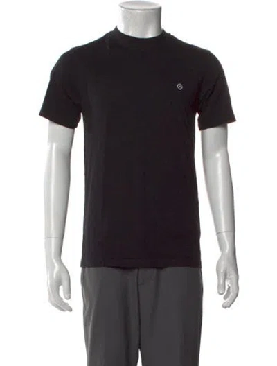 Pre-owned Sandro Crew Neck Short Sleeve T-shirt In Black