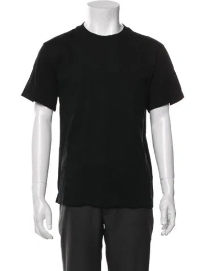 Pre-owned Sandro Crew Neck Short Sleeve T-shirt In Black