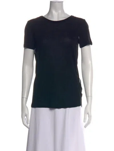 Pre-owned Sandro Crew Neck Short Sleeve T-shirt In Black