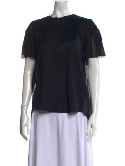 Pre-owned Sandro Crew Neck Short Sleeve T-shirt In Black