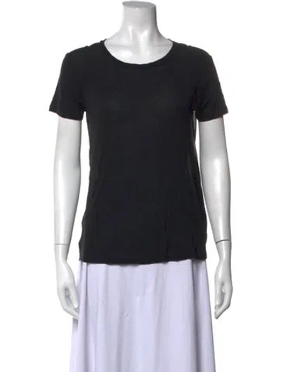 Pre-owned Sandro Crew Neck Short Sleeve T-shirt In Black