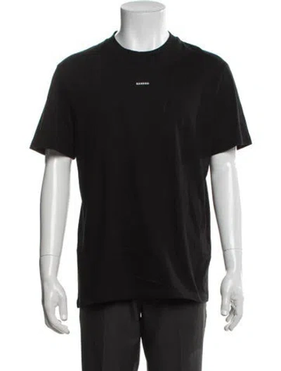 Pre-owned Sandro Crew Neck Short Sleeve T-shirt In Black