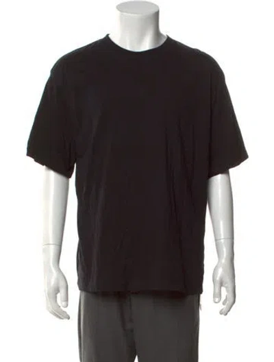 Pre-owned Sandro Crew Neck Short Sleeve T-shirt In Black