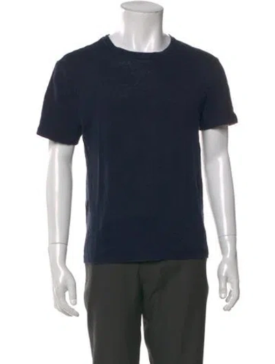 Pre-owned Sandro Crew Neck Short Sleeve T-shirt In Blue
