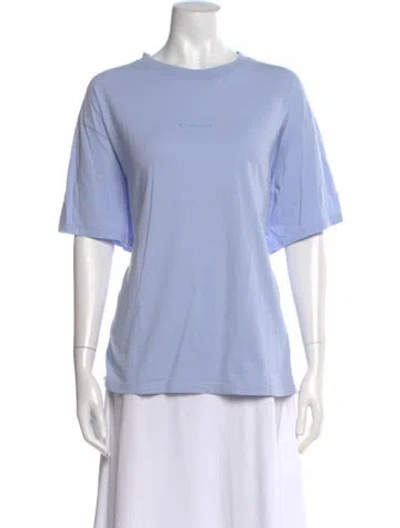 Pre-owned Sandro Crew Neck Short Sleeve T-shirt In Blue