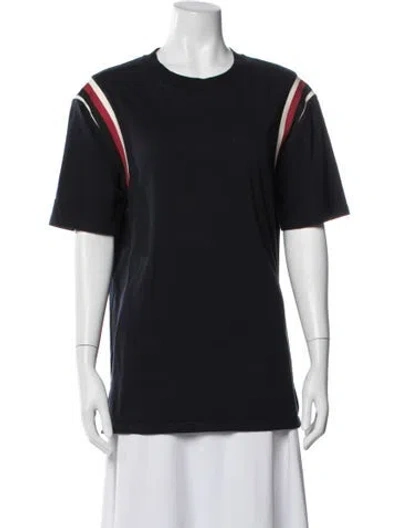 Pre-owned Sandro Crew Neck Short Sleeve T-shirt In Blue