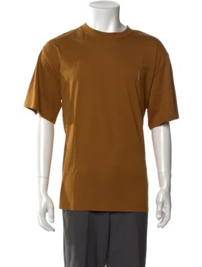 Pre-owned Sandro Crew Neck Short Sleeve T-shirt In Brown