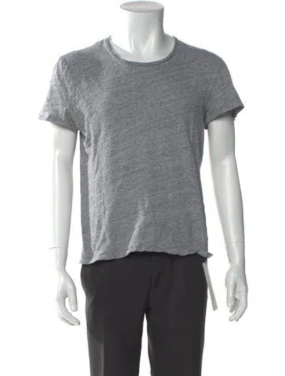 Pre-owned Sandro Crew Neck Short Sleeve T-shirt In Gray