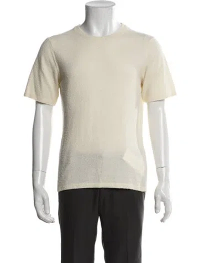 Pre-owned Sandro Crew Neck Short Sleeve T-shirt In Neutral