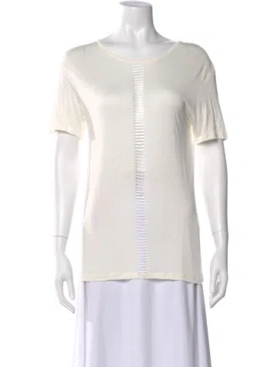 Pre-owned Sandro Crew Neck Short Sleeve T-shirt In Neutral