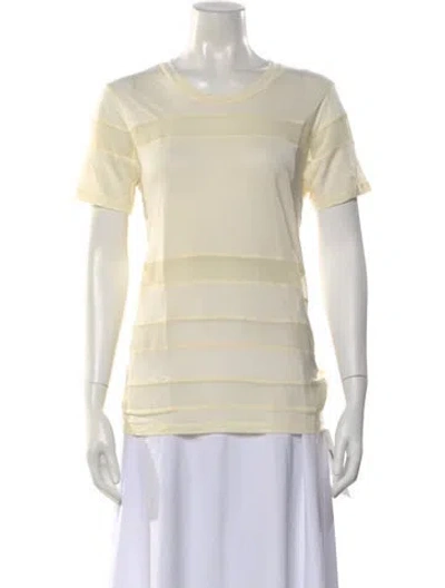 Pre-owned Sandro Crew Neck Short Sleeve T-shirt In Neutral