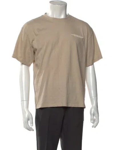 Pre-owned Sandro Crew Neck Short Sleeve T-shirt In Neutral