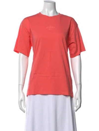 Pre-owned Sandro Crew Neck Short Sleeve T-shirt In Orange