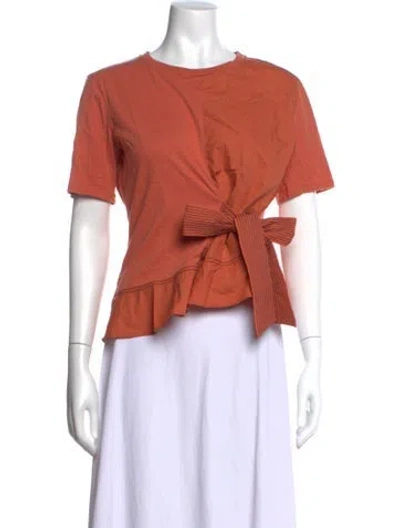 Pre-owned Sandro Crew Neck Short Sleeve T-shirt In Orange