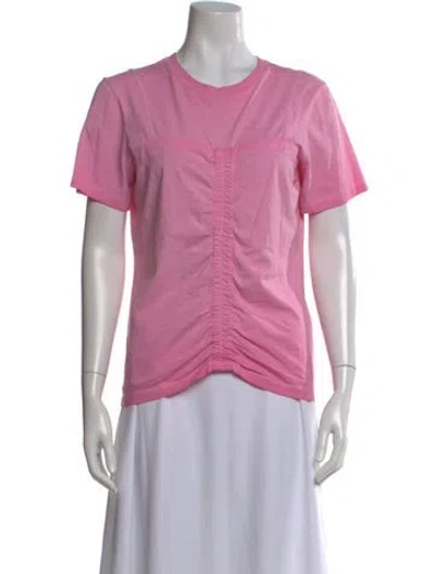 Pre-owned Sandro Crew Neck Short Sleeve T-shirt In Pink