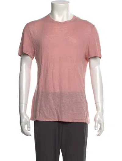 Pre-owned Sandro Crew Neck Short Sleeve T-shirt In Pink