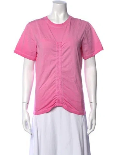 Pre-owned Sandro Crew Neck Short Sleeve T-shirt In Pink