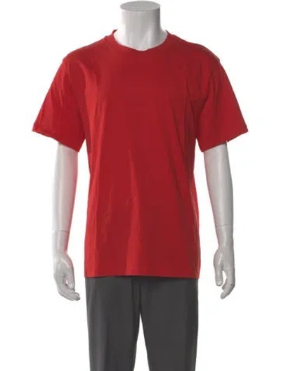 Pre-owned Sandro Crew Neck Short Sleeve T-shirt In Red