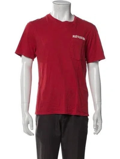 Pre-owned Sandro Crew Neck Short Sleeve T-shirt In Red