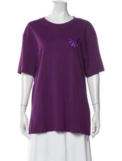 Pre-owned Sandro Crew Neck Short Sleeve T-shirt W/ Tags In Purple