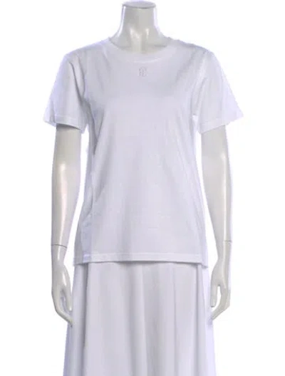 Pre-owned Sandro Crew Neck Short Sleeve T-shirt W/ Tags In White