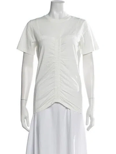 Pre-owned Sandro Crew Neck Short Sleeve T-shirt W/ Tags In White
