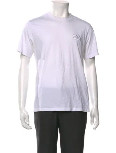 Pre-owned Sandro Crew Neck Short Sleeve T-shirt In White