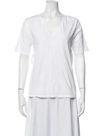 Pre-owned Sandro Crew Neck Short Sleeve T-shirt In White