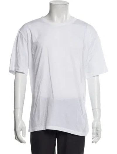 Pre-owned Sandro Crew Neck Short Sleeve T-shirt In White