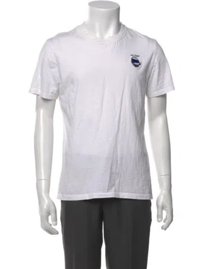 Pre-owned Sandro Crew Neck Short Sleeve T-shirt In White