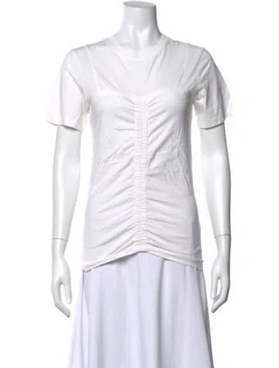 Pre-owned Sandro Crew Neck Short Sleeve T-shirt In White