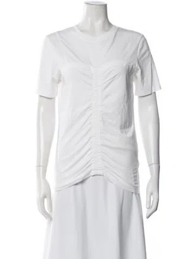 Pre-owned Sandro Crew Neck Short Sleeve T-shirt In White