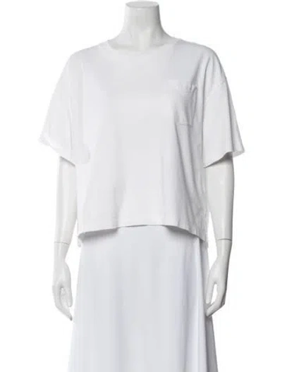 Pre-owned Sandro Crew Neck Short Sleeve T-shirt In White