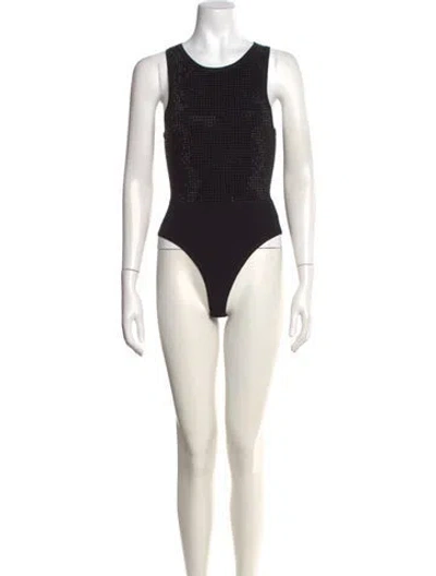Pre-owned Sandro Crew Neck Sleeveless Bodysuit W/ Tags In Black