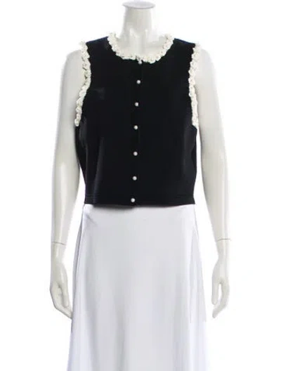 Pre-owned Sandro Crew Neck Sleeveless Top